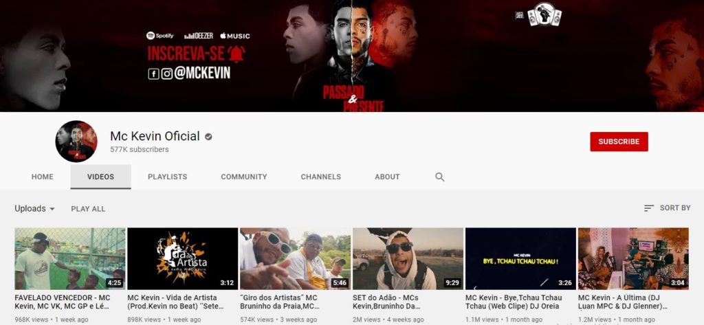 Kevin Nascimento's Youtube channel
