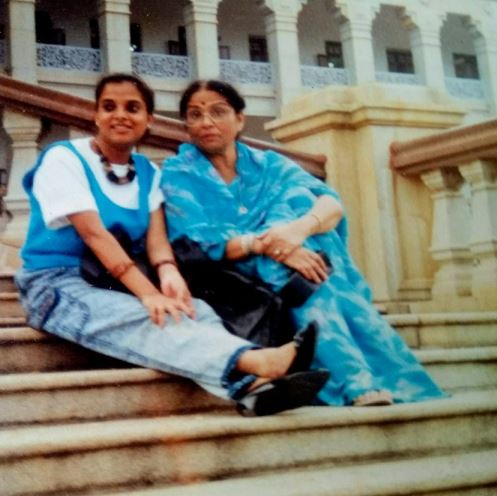 Kheyali Dastidar with her mother