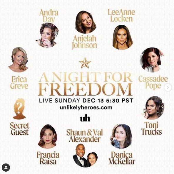 LeeAnne Locken has been invited as a guest in A Night for Freedom