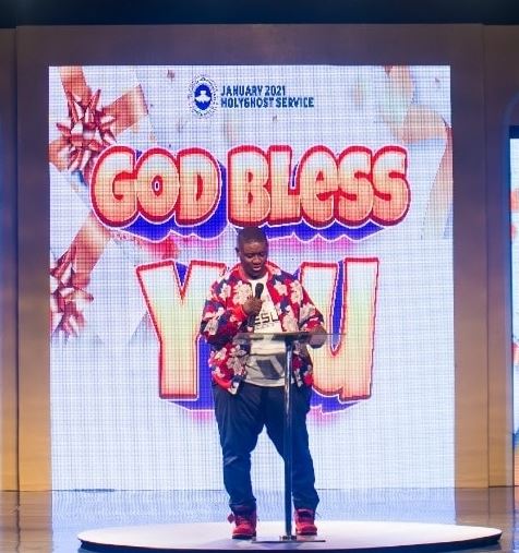 Leke Adeboye at an event God Bless You