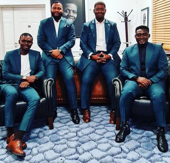 Leke Adeboye with his siblings