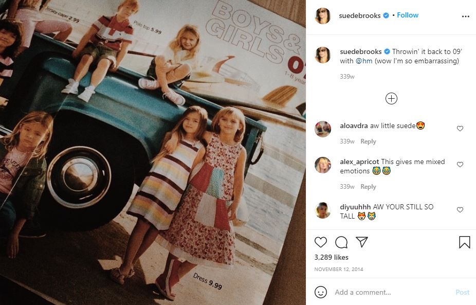 Little Suede Brooks on Magazine article