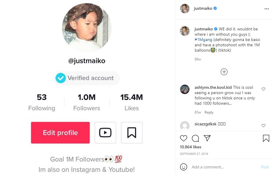 Michael Le TikTok account