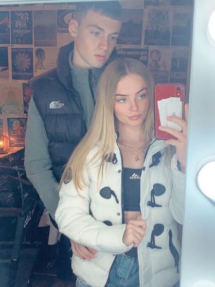 Millie Gibson and her boyfriend