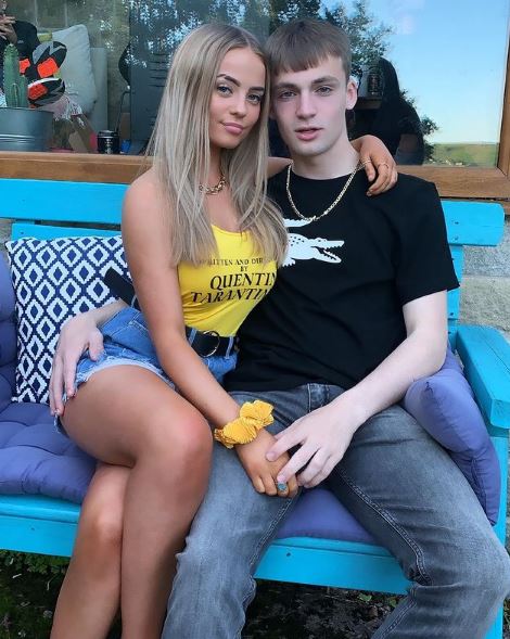Millie Gibson with her best friend