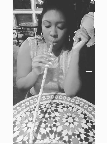 Natalie Franklin is a hookah lover