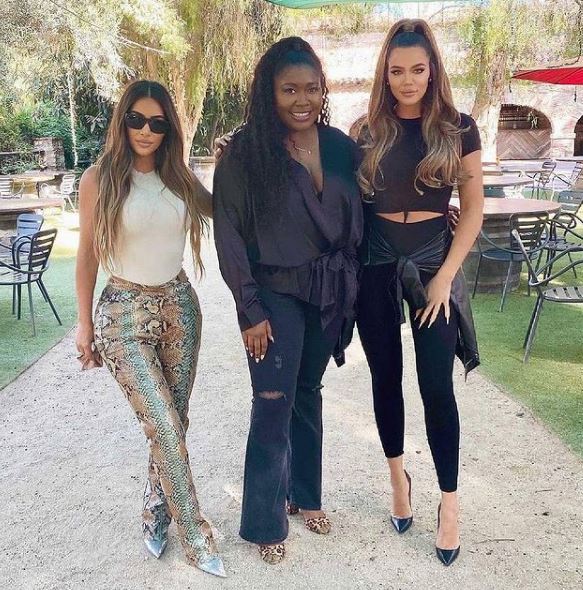 Natalie Franklin with Kim Kardashian and Khloé Kardashian