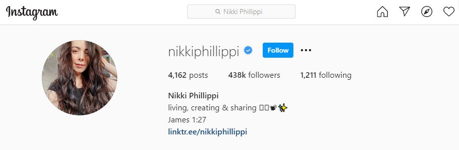 Nikki Phillippi Instagram account