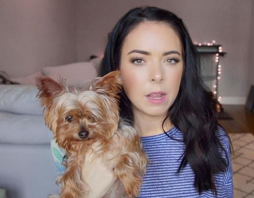 Nikki Phillippi with her pet dog Zoe