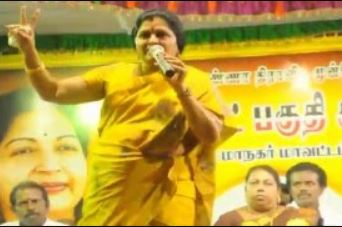 Nirmala Periyasamy giving speech
