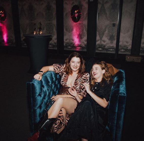 Olivia Welch with her bestie