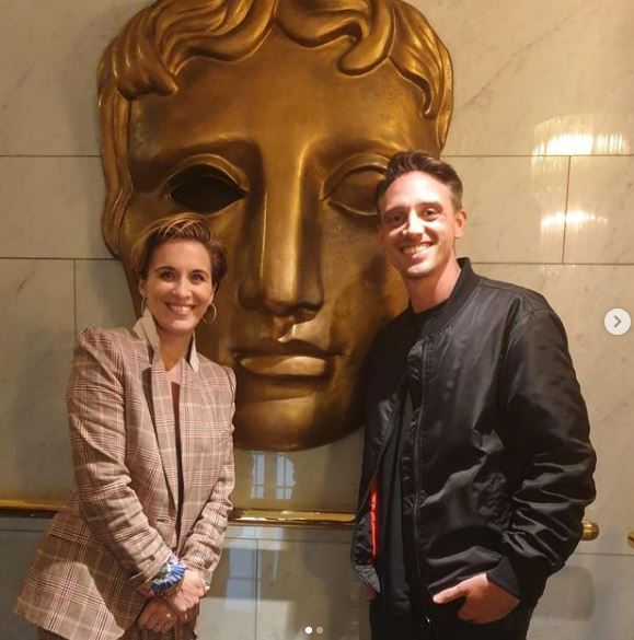 Perry Fitzpatrick with his childhood friend Vicky McClure