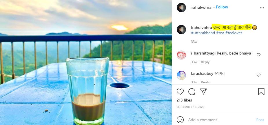 Rahul Vohra was an avid tea lover