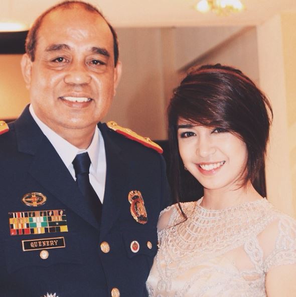Riva Quenery with her father Bob Quenery
