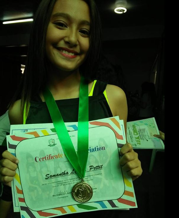 Samantha Pettit medals and certificates