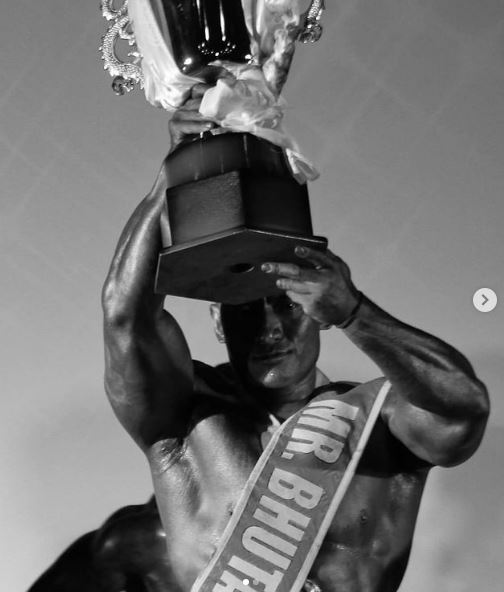 Sangay Tsheltrim won the title of Mr. Bhutan 2017