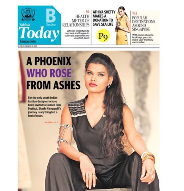 Sashi Vangapalli article in Tabloid Today Magazine