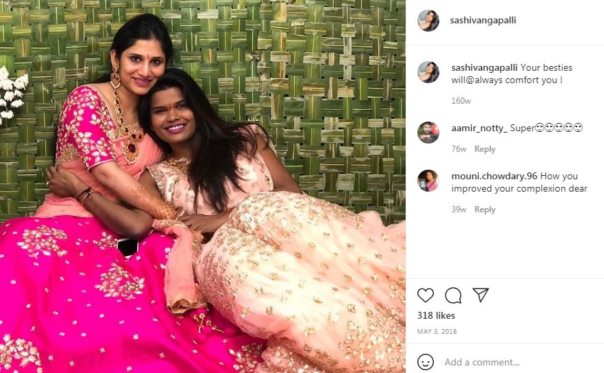Sashi Vangapalli with her best friend