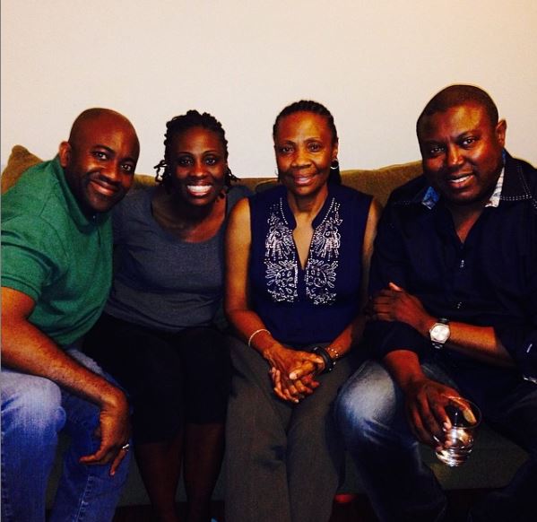 Simon Guobadia with his cousins