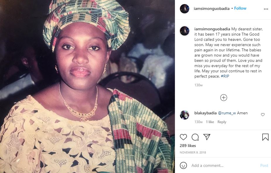 Simon Guobadia's sister