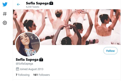 Sofia Sapega Twitter account