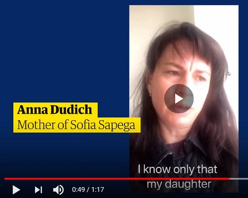Sofia Sapega mother Anna Dudich