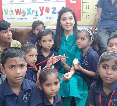 Srushti Jayant Deshmukh often visits school, colleges for various campaigns and events