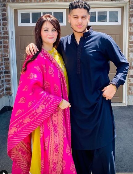 Sunny Jafry with his mother