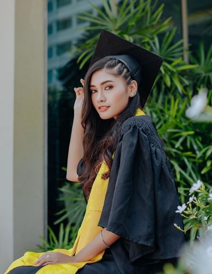 Thuzar Wint Lwin completed high-school graduation