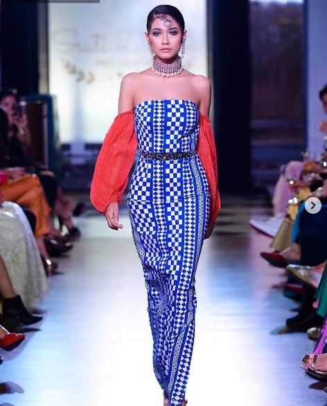 Thuzar Wint Lwin during a modeling show