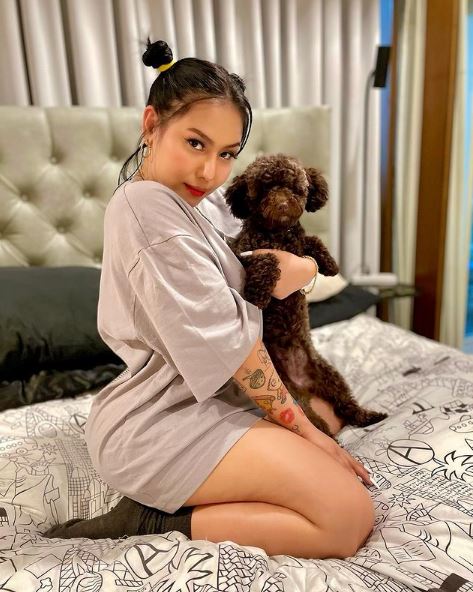 Toni Fowler with her pet dog
