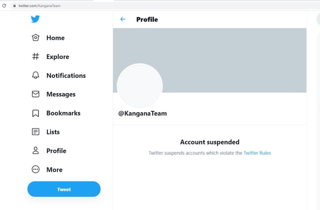 Twitter Blocks Actress Kangana Ranaut Account