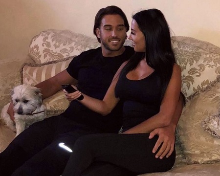 Yazmin Oukhellou with her ex boyfriend James Lock