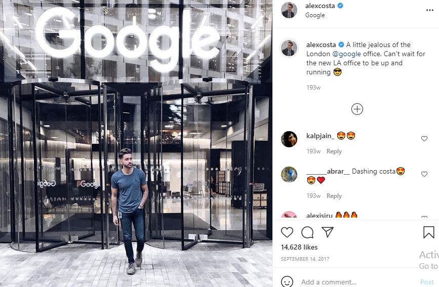 Alex Costa also worked in Google