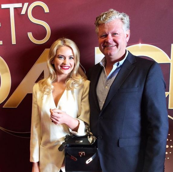 Alicia Agneson with her father