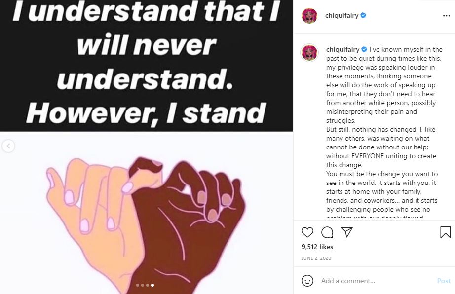 Amanda Arcuri supports Black Lives Matter