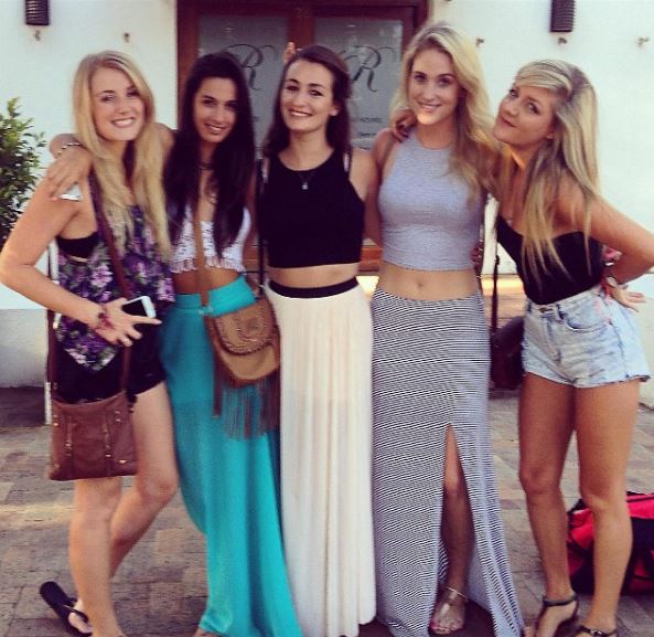 An old photo of Christina Carmela with her school friends
