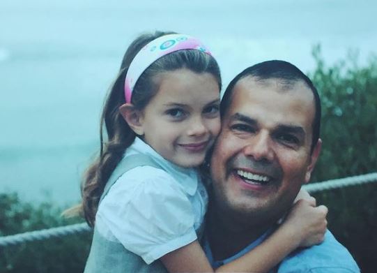 An old photo of Olivia Rodriguez with her dad