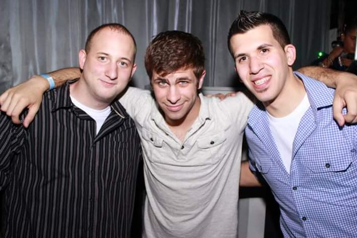 An old photo of Wesley Laga with his friends