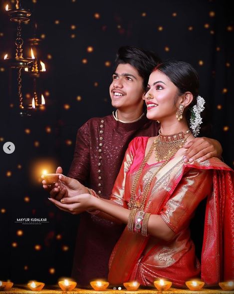 Anushri Mane with her boyfriend Adinath Jadhav