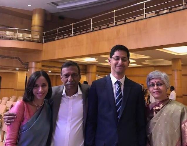Anya Rangaswami with her family