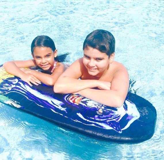 Ariana Greenblatt with her brother Gavin Greenblatt