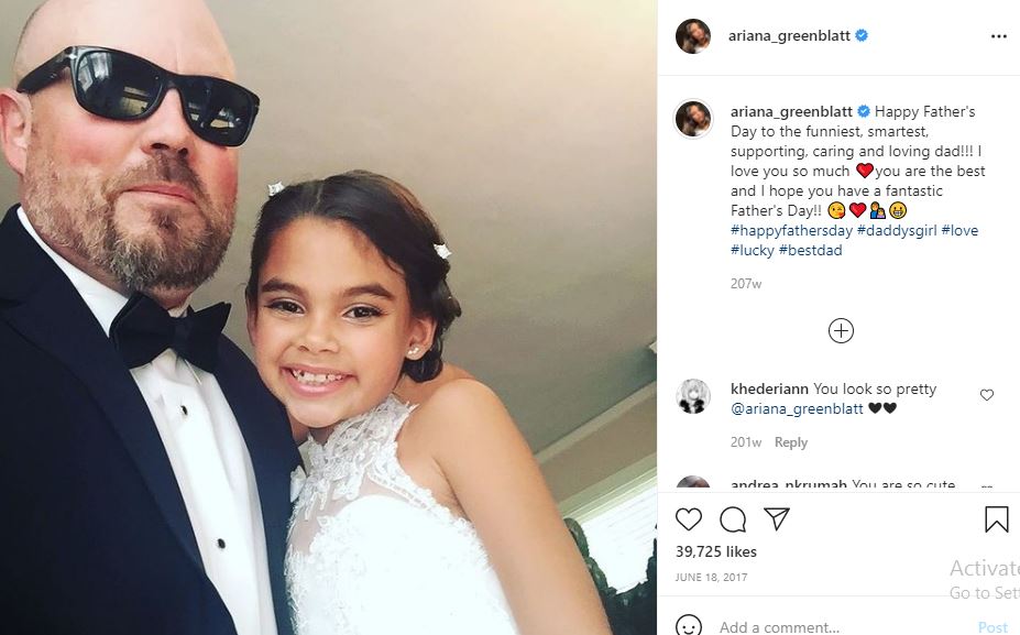 Ariana Greenblatt with her father Shon Greenblatt