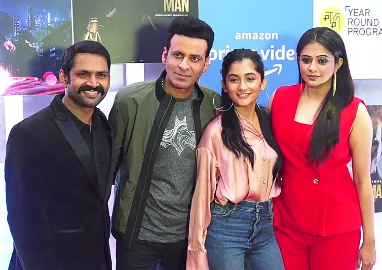 Ashlesha Thakur with the cast of The Family Man