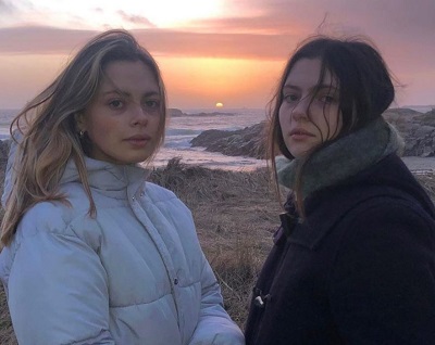 Billie Barker with her step sister Elli Muller Osborne