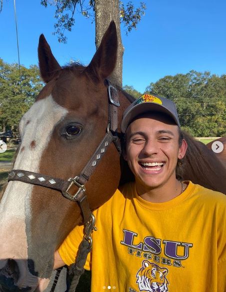 Cale Saurage is a horse-lover