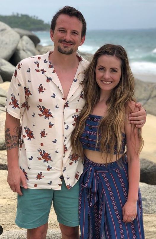 Carly Waddell with her former spouse Evan Bass
