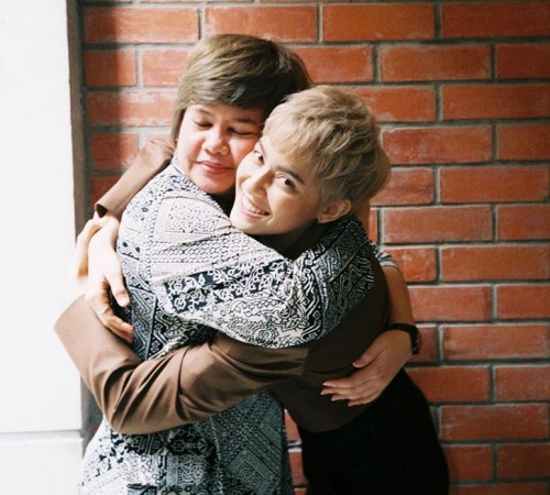 Chanya McClory with her manager