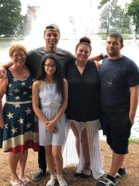 Chase DeMoor with his family