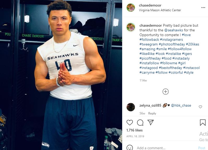 Chase DeMoor's first Instagram post